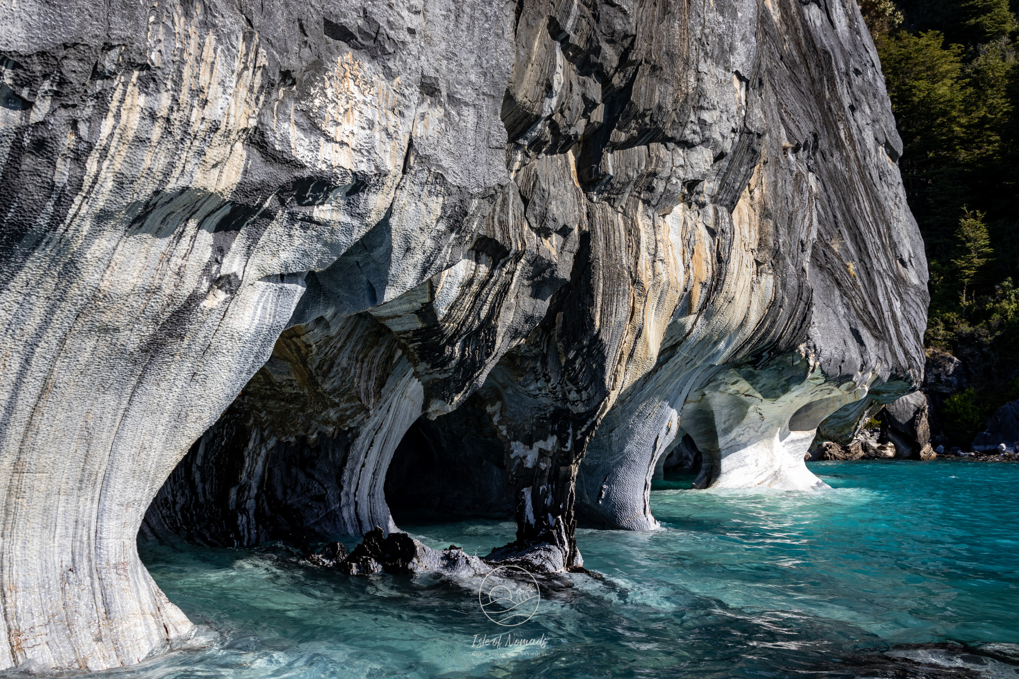 We were fascinated by the Marble Caves - even though we had seen a lot of pictures online beforehand, they were more impressive in person