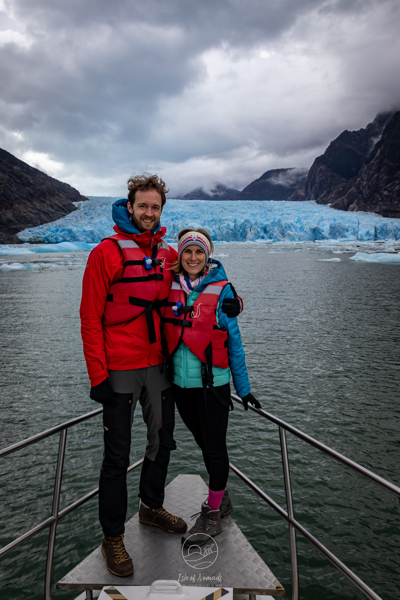 On the boat to the San Rafael glacier...