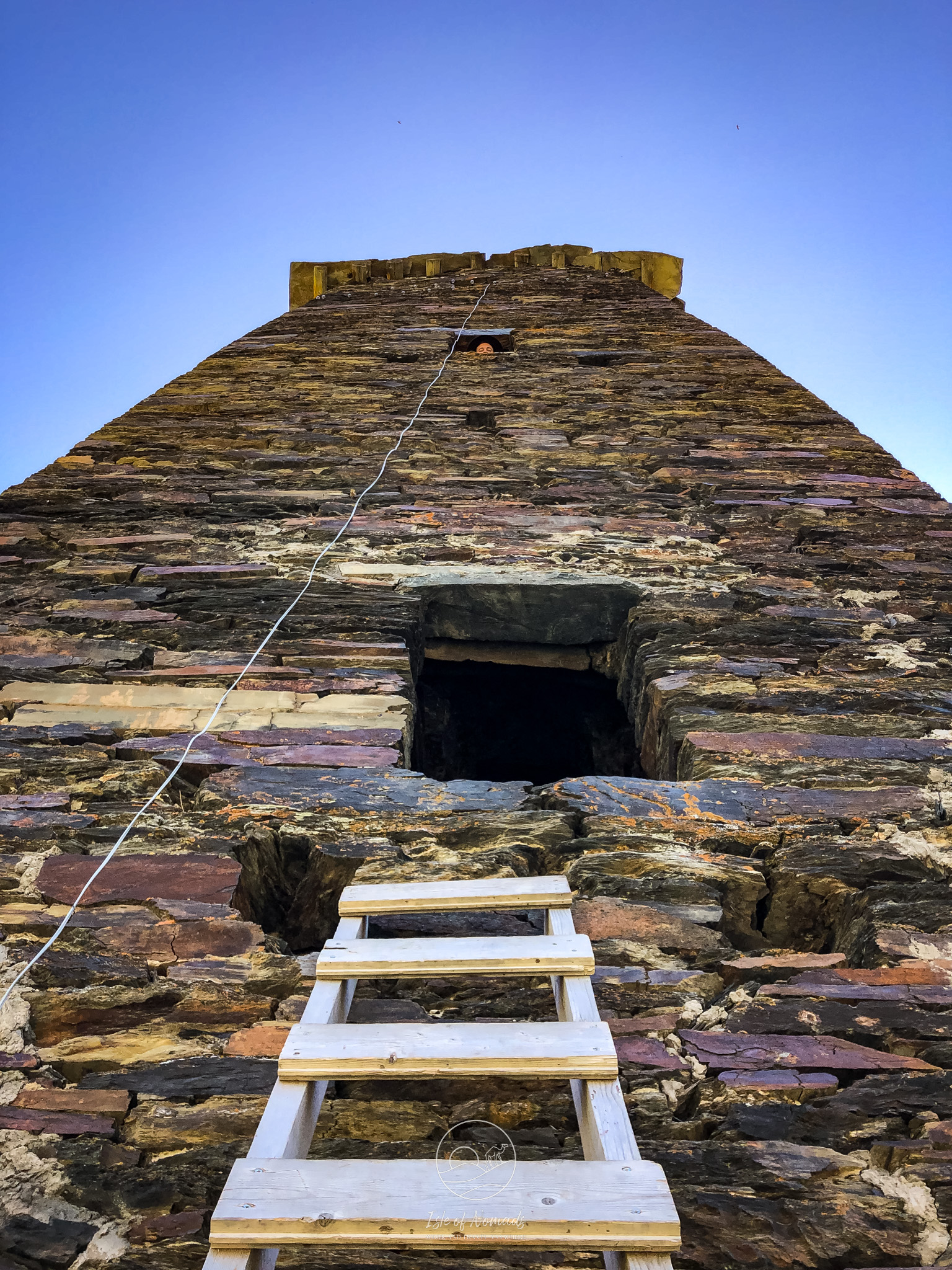 Climbing a Svan Tower is not for the faint of heart