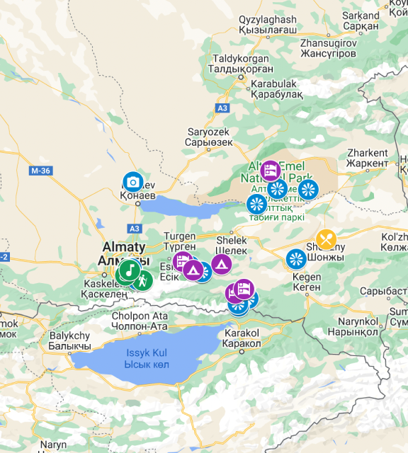 Kazakhstan Travel Map Preview