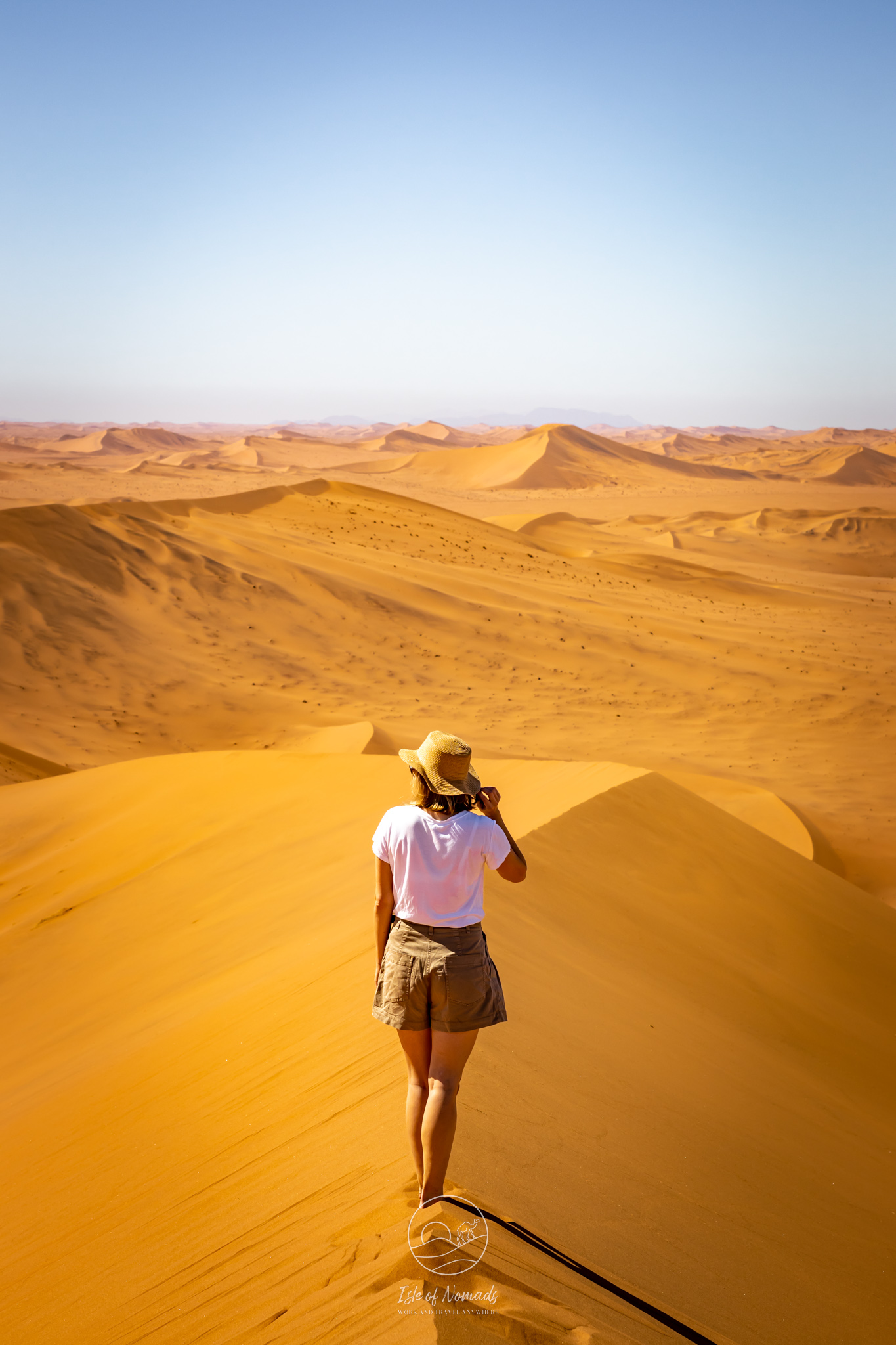 Walking up and down the Dunes in the Namib Desert