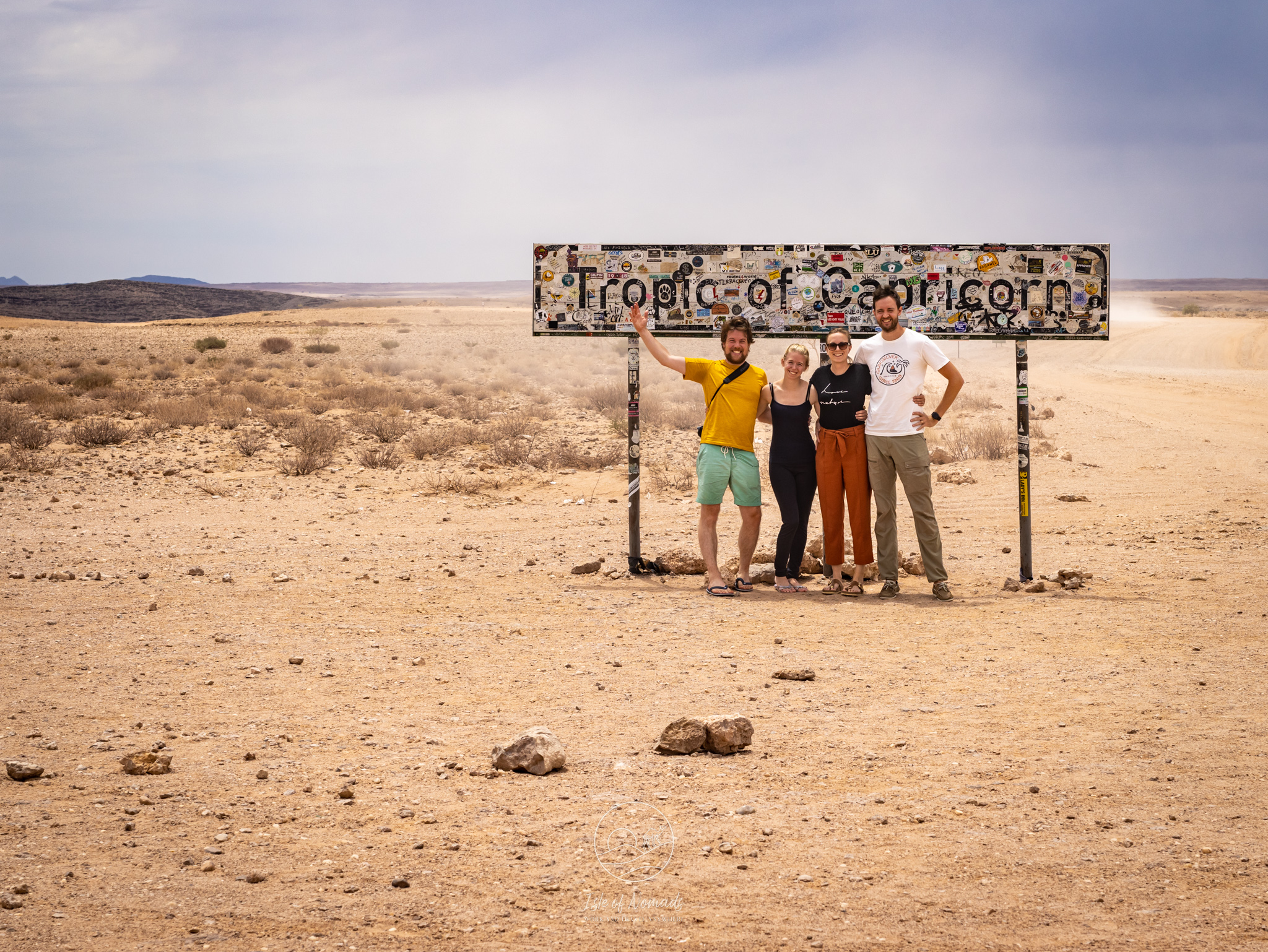 Passing the Tropic of Capricorn, the southernmost latitude where the Sun can be seen directly overhead.