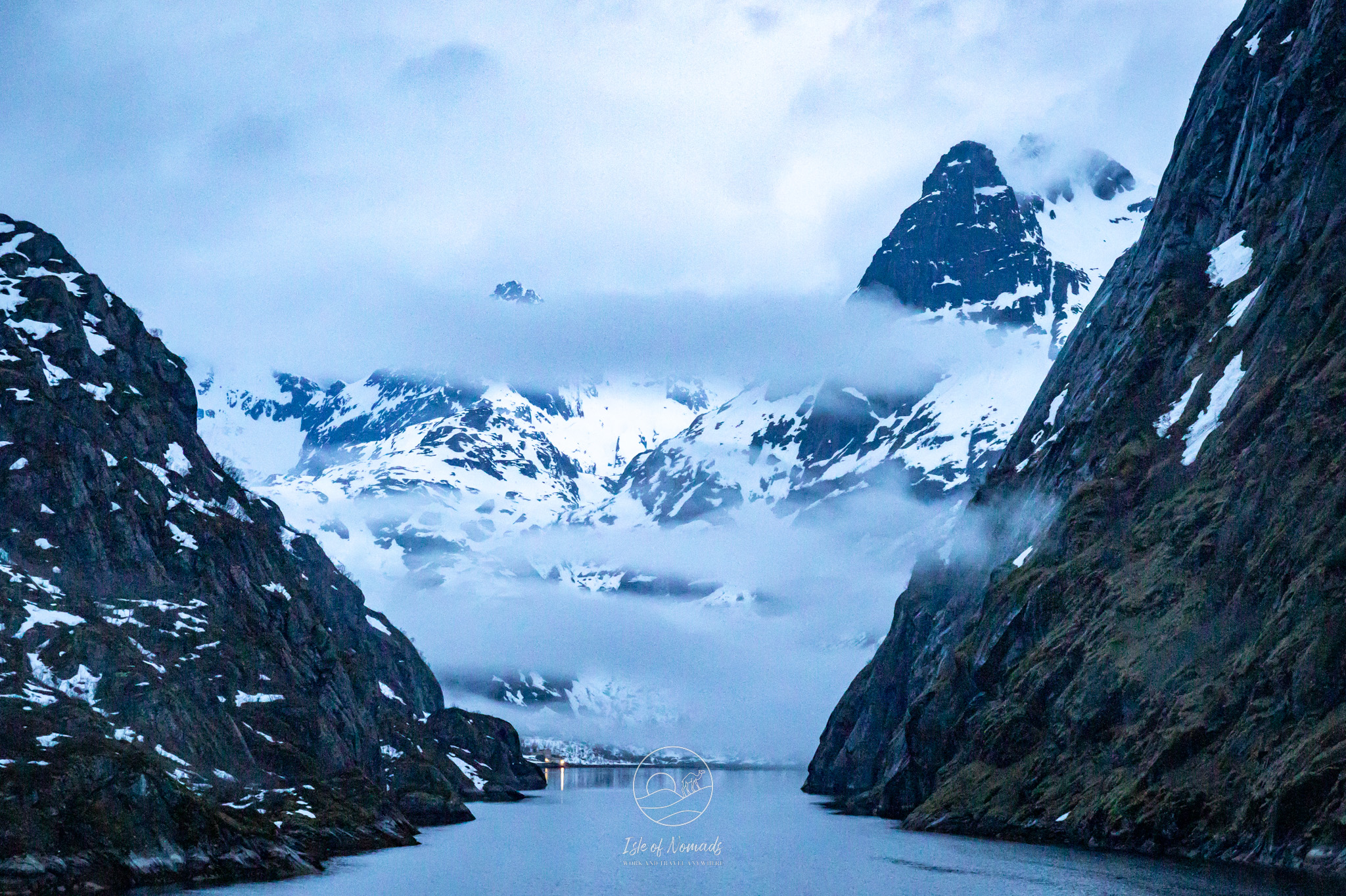 Nightfall at Trollfjorden