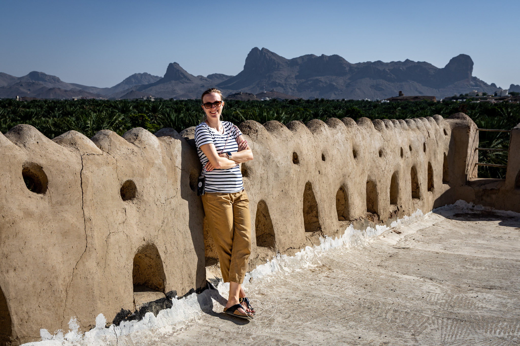 Laura on the rooftop of the Bait Al Safah museum
