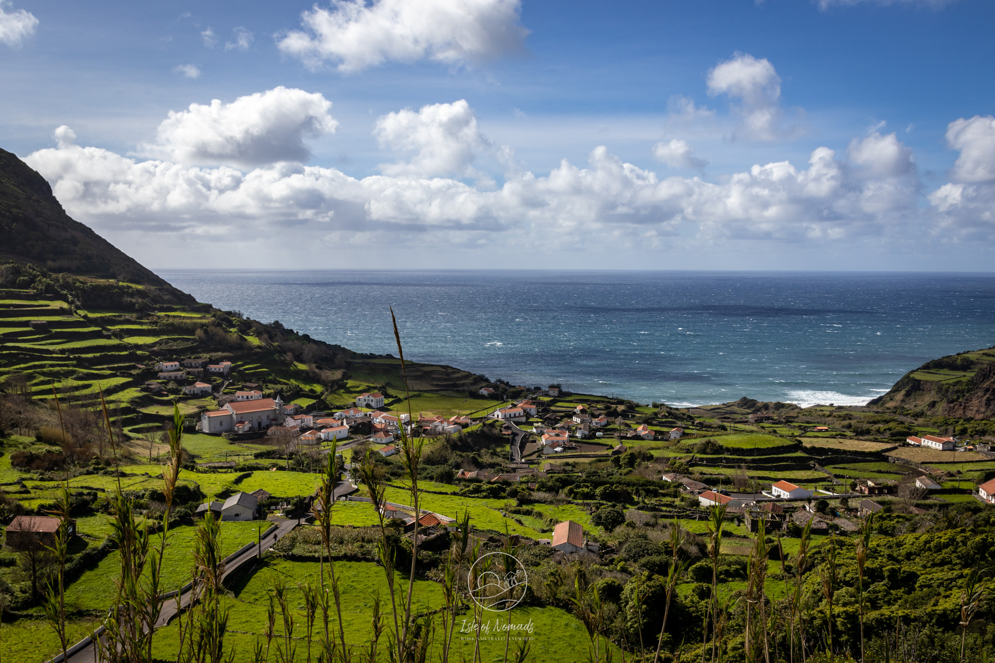 View onto Fajã Grande on Flores