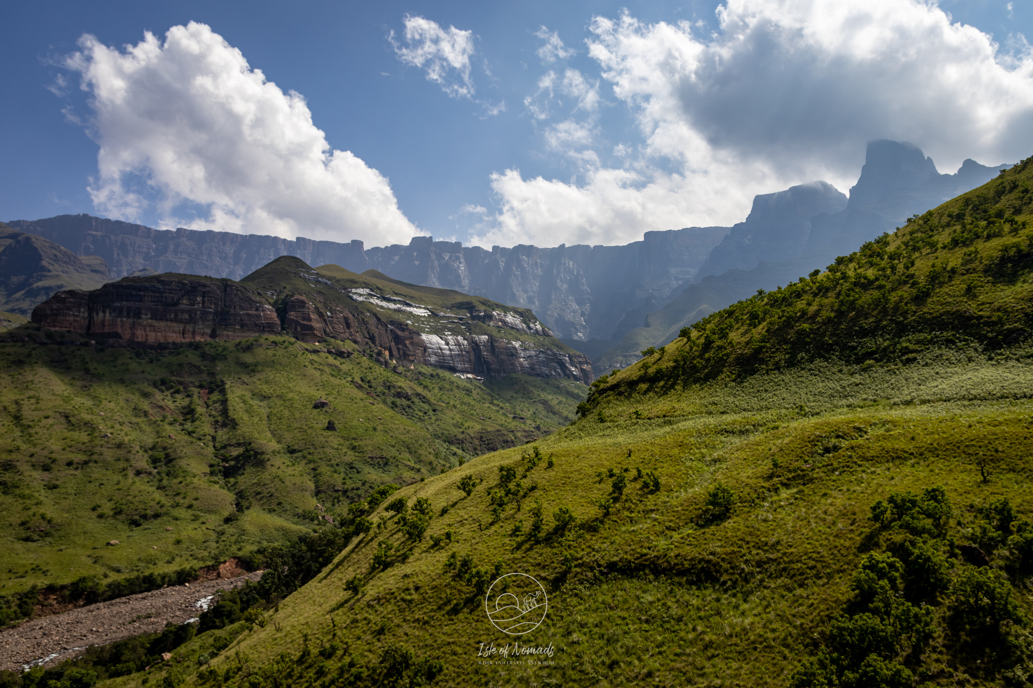 The majestic landscape of the Drakensberg mountains