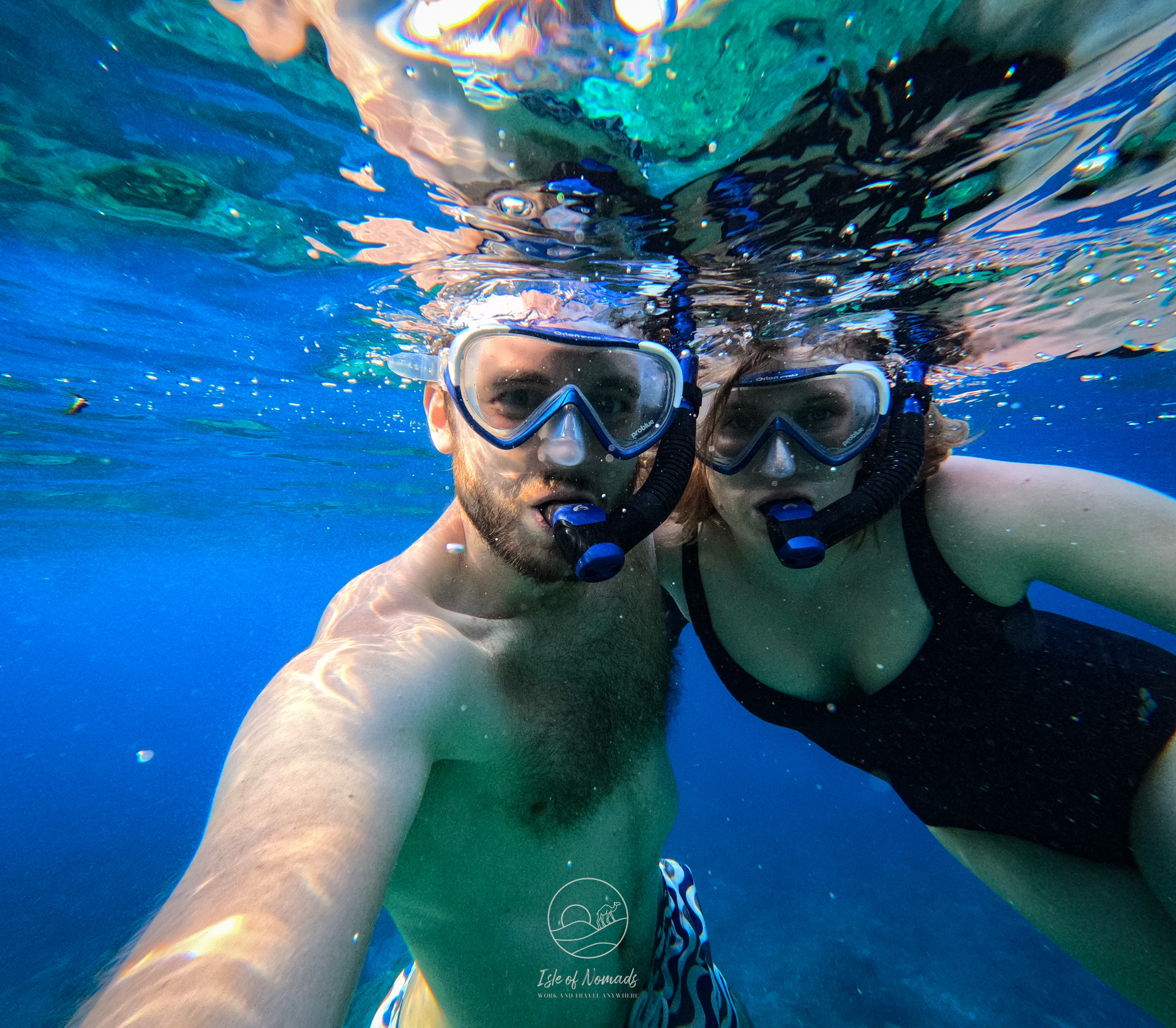 Cordt and me during our snorkeling trip to Lambai